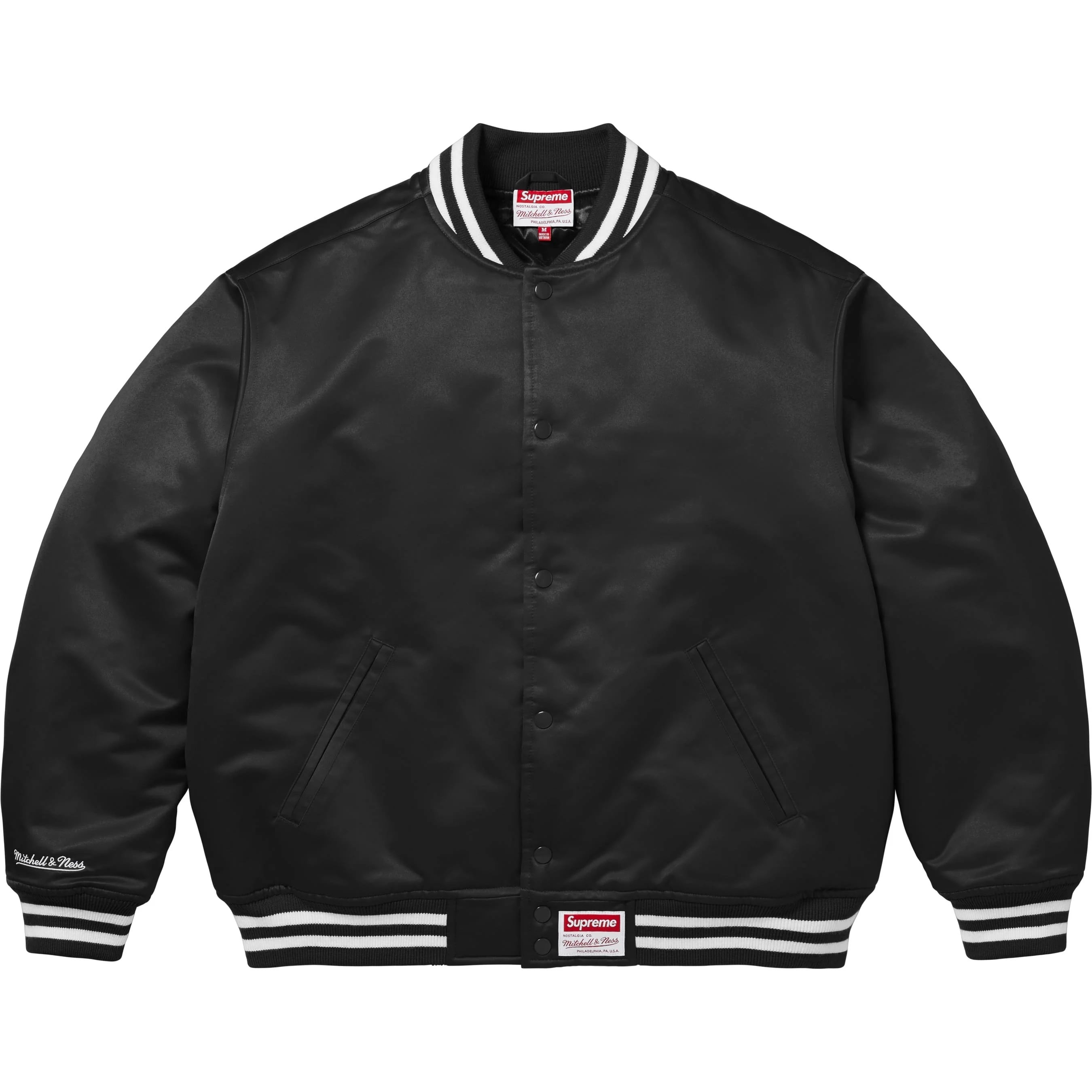 Supreme®/Mitchell & Ness Satin Varsity Jacket view 9
